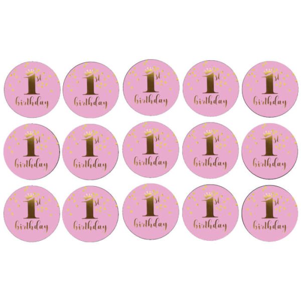 דף לקאפקייקס גיל שנה נסיכה