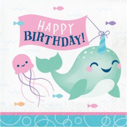 מפיות גדולות happy birthday דולפין חד קרן
