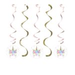 קישוט תלייה חד קרן פרחוני