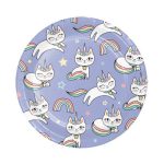 צלחות נייר קטנות חתול חד קרן