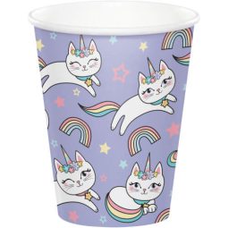 כוסות נייר חם/קר חתול חד קרן