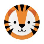 צלחות נייר קטנות נמר - חיות