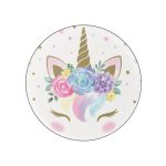 תמונה אכילה עגולה חד קרן פרחוני 1