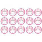 דף לקאפקייקס ארנבת פרחונית