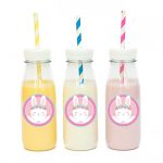 מדבקות עגולות לעיצוב ארנבת פרחונית