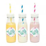 מדבקות עגולות לעיצוב דולפין חד קרן