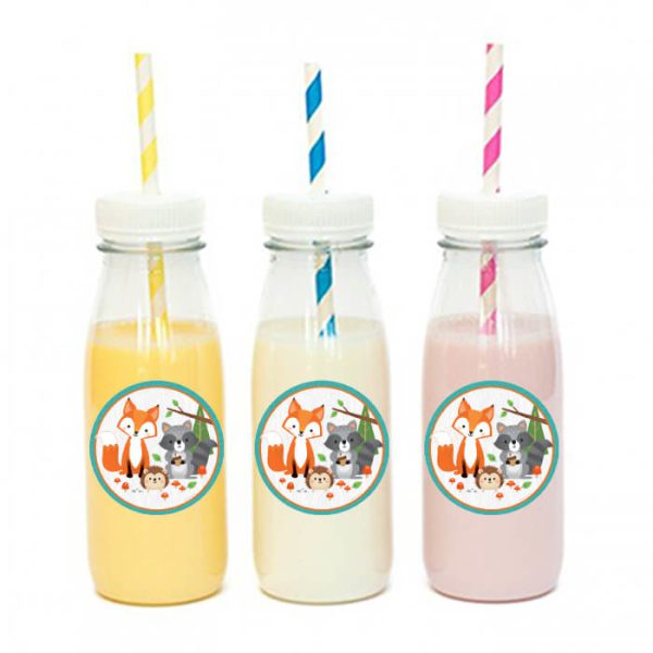 מדבקות עגולות לעיצוב חיות היער