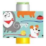 מדבקות לבועות סבון - מסיבת כלבים