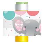 מדבקות לבועות סבון פיל קסום ורוד