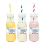 מדבקות מלבניות לעיצוב פיל קסום כחול