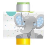 מדבקות לבועות סבון פיל קסום כחול