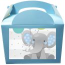 קופסאות עם מדבקות בעיצוב אישי - פיל קסום כחול