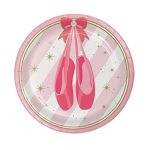 צלחות נייר קטנות בלרינה