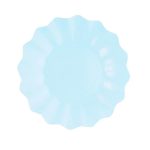 צלחות פרח מתכלות קטנות - תכלת בייבי