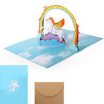 כרטיס ברכה פופ אפ חד קרן