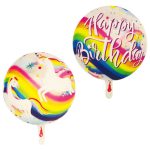 בלון הליום שקוף חד קרן צבעוני