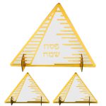 קישוט מרכז שולחן פירמידה - זהב