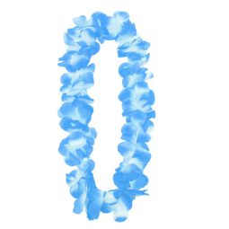 שרשרת הוואי - כחול לבן 12 יח