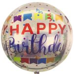 בלון הליום תלת מימד יומולדת כרזות צבעוני