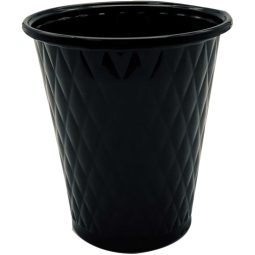 כוסות פלסטיק יהלום - שחור