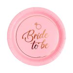 צלחות נייר קטנות מסיבת רווקות רוז גולד