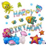 סט לעיצוב חדר יומולדת - בת הים צבעונית