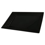 מגש מדורג מלבני שחור - גדול