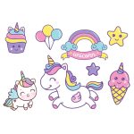 תמונה אכילה דמויות חד קרן לעוגה 1