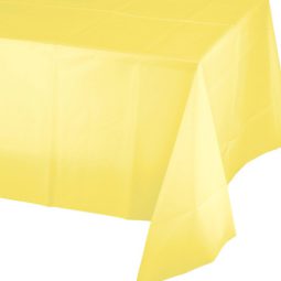 מפת שולחן פלסטיק - צהוב מימוסה