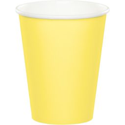 כוסות נייר חם/קר צהוב מימוסה
