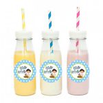 מדבקות עגולות לעיצוב שבת כחול