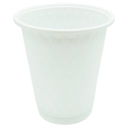כוסות פלסטיק יהלום - לבן