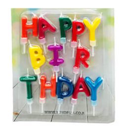 נרות happy birthday - צבעוני
