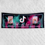 שלט יום הולדת בעיצוב טיק טוק TIK TOK