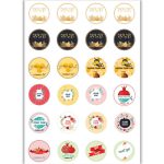 מדבקות עגולות לעיצוב ראש השנה מגוון