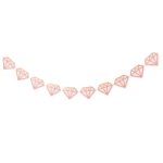 שרשרת תלייה יהלומים ורוד זהב