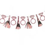 שרשרת פרנזים וטבעות רוז גולד