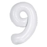 בלון הליום ענק לבן מט ספרה 9