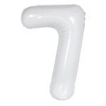 בלון הליום ענק לבן מט ספרה 7