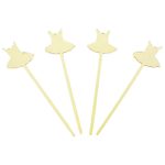 טופר אקרילי בלרינה זהב