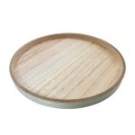 מגש עץ לנוי עגול גדול