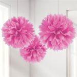 פונפוני נייר ורוד פוקסיה - 40 ס"מ