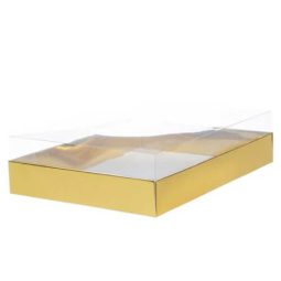 קופסת קרטון זהב מלבן + מכסה 35 ס