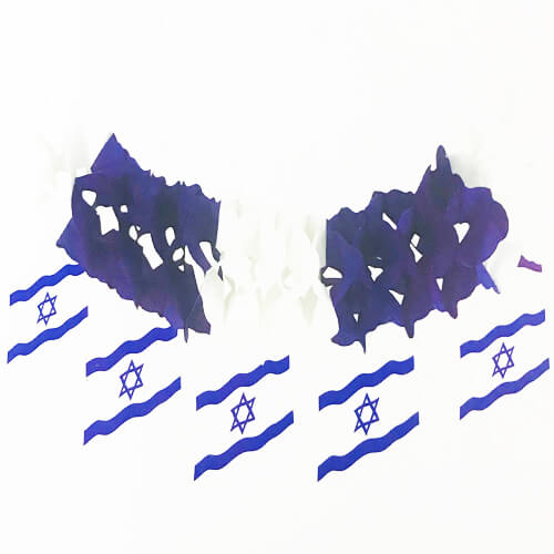 שרשרת תלייה דגל ישראל כחול לבן