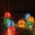 שרשרת LED כדורים פסטל