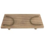 מגש עץ עם ידיות חבל