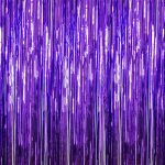 וילון פרנזים מטאלי - סגול