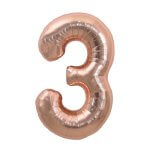 בלון הליום ענק רוז גולד ספרה 3