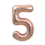 בלון הליום ענק רוז גולד ספרה 5