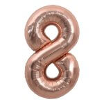 בלון הליום ענק רוז גולד ספרה 8